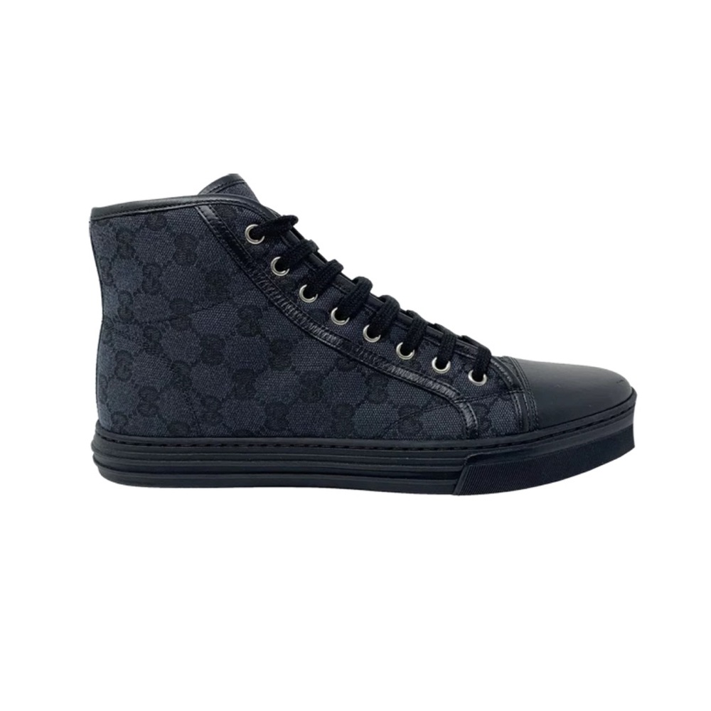 Men’s black Gucci high top sneakers size 10 like new
